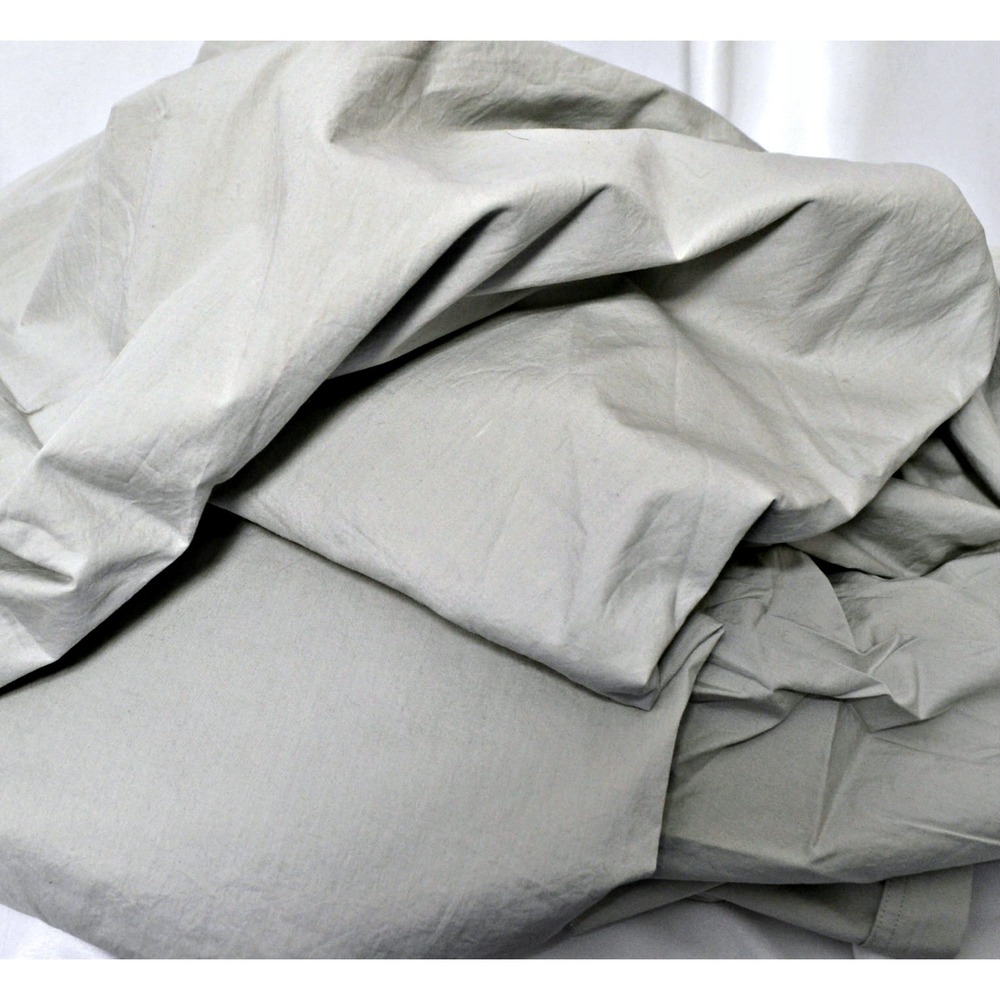 Restoration Hardware 210 percale Italian mist grey king duvet‎ cover